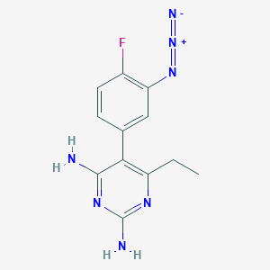 5-(3-Azido-4-fluorophenyl)-6-ethylpyrimidine-2,4-diamine