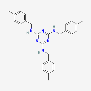 molecular formula C27H30N6 B14294654 N~2~,N~4~,N~6~-Tris[(4-methylphenyl)methyl]-1,3,5-triazine-2,4,6-triamine CAS No. 121760-62-1