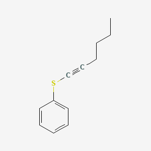 Benzene, (1-hexynylthio)-