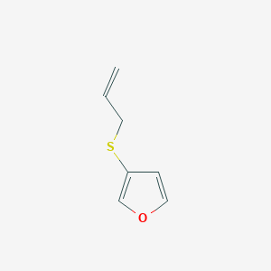 molecular formula C7H8OS B14294684 3-[(Prop-2-en-1-yl)sulfanyl]furan CAS No. 113680-31-2