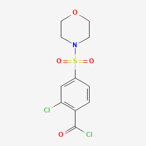 molecular formula C11H11Cl2NO4S B14294739 2-Chloro-4-(morpholine-4-sulfonyl)benzoyl chloride CAS No. 113365-91-6