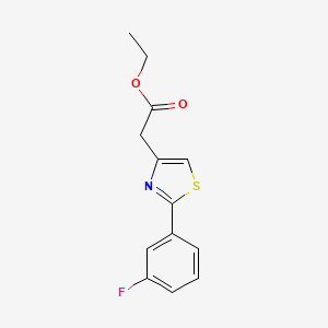 B1429476 Ethyl 2-[2-(3-fluorophenyl)-1,3-thiazol-4-yl]acetate CAS No. 1481554-79-3