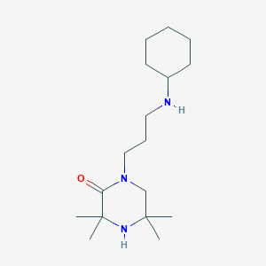 1-[3-(Cyclohexylamino)propyl]-3,3,5,5-tetramethylpiperazin-2-one