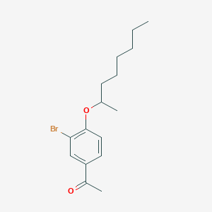 1-{3-Bromo-4-[(octan-2-yl)oxy]phenyl}ethan-1-one