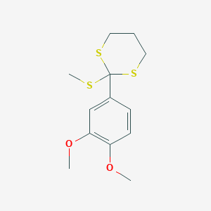 2-(3,4-Dimethoxyphenyl)-2-(methylsulfanyl)-1,3-dithiane