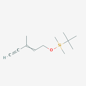 molecular formula C12H22OSi B14294786 tert-Butyl(dimethyl)[(3-methylpent-2-en-4-yn-1-yl)oxy]silane CAS No. 117431-83-1