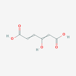 molecular formula C6H6O5 B14294819 3-Hydroxyhexa-2,4-dienedioic acid CAS No. 113516-58-8