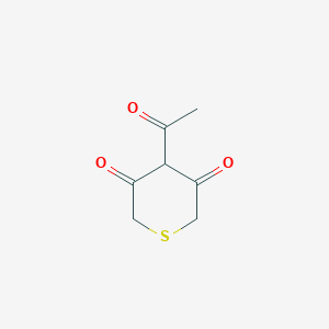 molecular formula C7H8O3S B14294837 2H-Thiopyran-3,5(4H,6H)-dione, 4-acetyl- CAS No. 119271-12-4