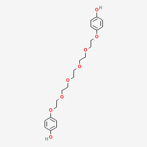 molecular formula C22H30O8 B14294848 4,4'-[3,6,9,12-Tetraoxatetradecane-1,14-diylbis(oxy)]diphenol CAS No. 113816-20-9