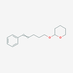 molecular formula C16H22O2 B14294888 2-[(5-Phenylpent-4-en-1-yl)oxy]oxane CAS No. 129454-82-6