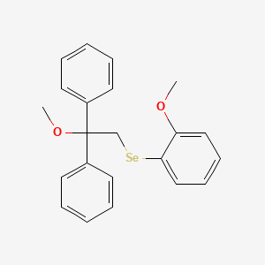 1,1'-{1-Methoxy-2-[(2-methoxyphenyl)selanyl]ethane-1,1-diyl}dibenzene