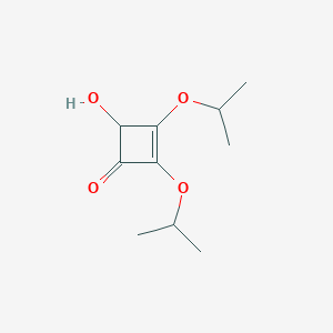 molecular formula C10H16O4 B14294970 4-Hydroxy-2,3-bis[(propan-2-yl)oxy]cyclobut-2-en-1-one CAS No. 114094-60-9