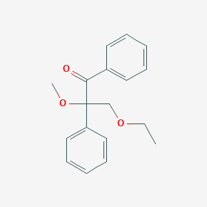 molecular formula C18H20O3 B14295009 3-Ethoxy-2-methoxy-1,2-diphenylpropan-1-one CAS No. 128426-54-0