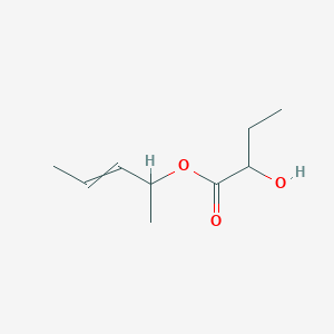 molecular formula C9H16O3 B14295014 Pent-3-en-2-yl 2-hydroxybutanoate CAS No. 114390-64-6