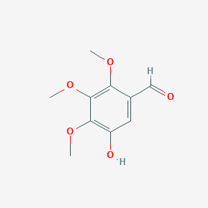 molecular formula C10H12O5 B14295029 Benzaldehyde, 5-hydroxy-2,3,4-trimethoxy- CAS No. 127581-57-1