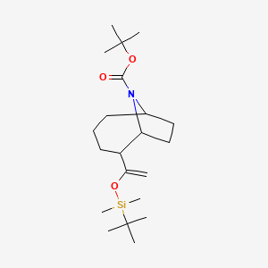 9-Azabicyclo(4.2.1)nonane-9-carboxylic acid, 2-(1-(((1,1-dimethylethyl)dimethylsilyl)oxy)ethenyl)-, 1,1-dimethylethyl ester, endo-