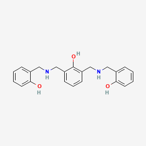 molecular formula C22H24N2O3 B14295054 2,2'-[(2-Hydroxy-1,3-phenylene)bis(methyleneazanediylmethylene)]diphenol CAS No. 121271-37-2