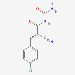 2-Propenamide, N-(aminocarbonyl)-3-(4-chlorophenyl)-2-cyano-