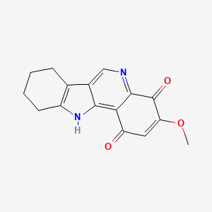 1H-Indole(3,2-c)quinoline-1,4(7H)-dione, 8,9,10,11-tetrahydro-3-methoxy-