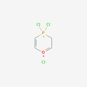 molecular formula C4H5Cl3OP+ B14295157 4,4-dichloro-3H-1,4-oxaphosphinine-1,4-diium;chloride CAS No. 114219-86-2