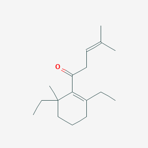 molecular formula C17H28O B14295165 1-(2,6-Diethyl-6-methylcyclohex-1-en-1-yl)-4-methylpent-3-en-1-one CAS No. 113405-68-8