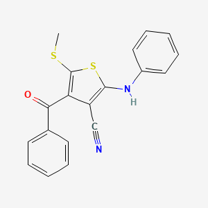 2-Anilino-4-benzoyl-5-(methylsulfanyl)thiophene-3-carbonitrile