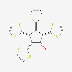 molecular formula C17H8OS8 B14295177 3,4-Bis(2H-1,3-dithiol-2-ylidene)-2,5-bis(2H-1,3-dithiol-2-ylidene)cyclopentan-1-one CAS No. 112347-97-4