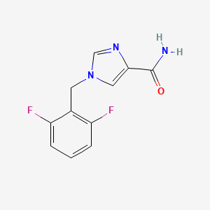 molecular formula C11H9F2N3O B14295179 1-[(2,6-Difluorophenyl)methyl]-1H-imidazole-4-carboxamide CAS No. 113211-63-5