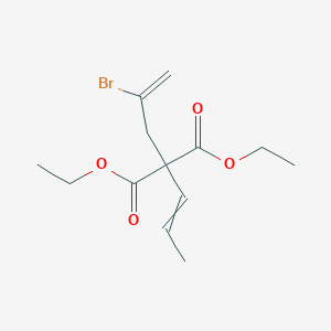 molecular formula C13H19BrO4 B14295181 Diethyl (2-bromoprop-2-en-1-yl)(prop-1-en-1-yl)propanedioate CAS No. 118453-14-8