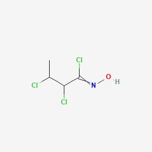 molecular formula C4H6Cl3NO B14295190 2,3-Dichloro-N-hydroxybutanimidoyl chloride CAS No. 112998-02-4