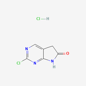 B1429520 2-CHLORO-5H-PYRROLO[2,3-D]PYRIMIDIN-6(7H)-ONE hydrochloride CAS No. 1404373-76-7