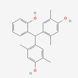 molecular formula C23H24O3 B14295224 4,4'-[(2-Hydroxyphenyl)methylene]bis(2,5-dimethylphenol) CAS No. 129348-96-5