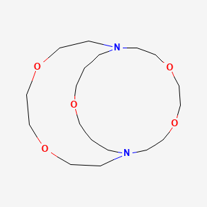 molecular formula C18H36N2O5 B14295230 4,7,13,16,22-Pentaoxa-1,10-diazabicyclo[8.8.7]pentacosane CAS No. 119017-39-9