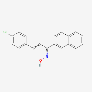 molecular formula C19H14ClNO B14295235 N-[3-(4-Chlorophenyl)-1-(naphthalen-2-yl)prop-2-en-1-ylidene]hydroxylamine CAS No. 114039-81-5