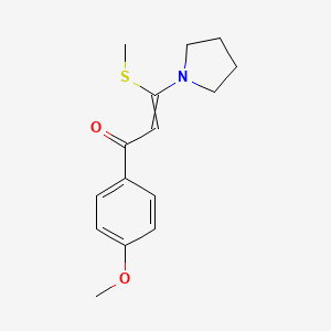 1-(4-Methoxyphenyl)-3-(methylsulfanyl)-3-(pyrrolidin-1-yl)prop-2-en-1-one