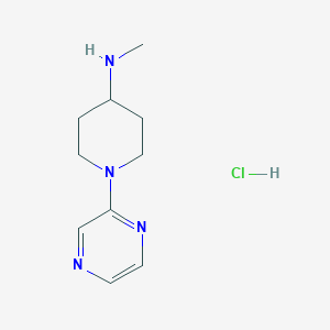 molecular formula C10H17ClN4 B1429525 N-甲基-1-(吡嗪-2-基)哌啶-4-胺盐酸盐 CAS No. 1420895-44-8