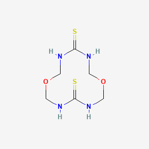 molecular formula C6H12N4O2S2 B14295254 1,7-Dioxa-3,5,9,11-tetraazacyclododecane-4,10-dithione CAS No. 113270-36-3