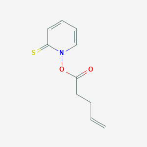 molecular formula C10H11NO2S B14295342 1-[(Pent-4-enoyl)oxy]pyridine-2(1H)-thione CAS No. 113882-49-8