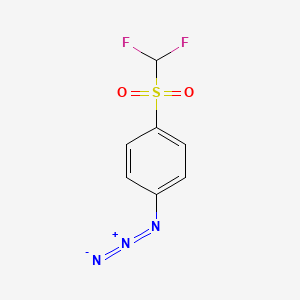 molecular formula C7H5F2N3O2S B14295355 1-Azido-4-(difluoromethanesulfonyl)benzene CAS No. 112501-50-5