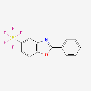 molecular formula C13H8F5NOS B1429536 2-Phenyl-5-(pentafluorosulfanyl)benzooxazole CAS No. 1379812-18-6