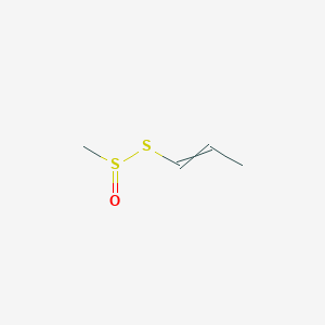 molecular formula C4H8OS2 B14295362 S-Prop-1-en-1-yl methanesulfinothioate CAS No. 121955-51-9