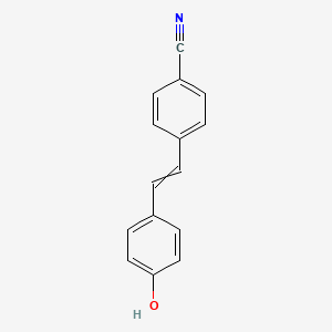 molecular formula C15H11NO B14295370 4-[2-(4-Hydroxyphenyl)ethenyl]benzonitrile CAS No. 128505-67-9