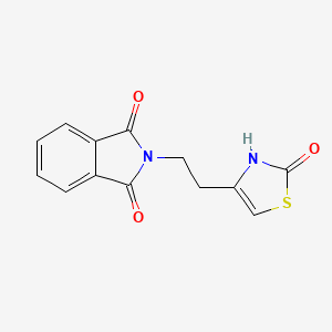 molecular formula C13H10N2O3S B1429538 2-[2-(2-oxo-2,3-dihydro-1,3-thiazol-4-yl)ethyl]-2,3-dihydro-1H-isoindole-1,3-dione CAS No. 1504793-34-3