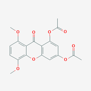 molecular formula C19H16O8 B14295380 5,8-Dimethoxy-9-oxo-9H-xanthene-1,3-diyl diacetate CAS No. 114567-43-0