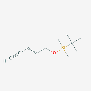 molecular formula C11H20OSi B14295393 tert-Butyl(dimethyl)[(pent-2-en-4-yn-1-yl)oxy]silane CAS No. 117970-56-6