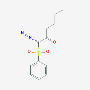 1-(Benzenesulfonyl)-1-diazoniohex-1-en-2-olate