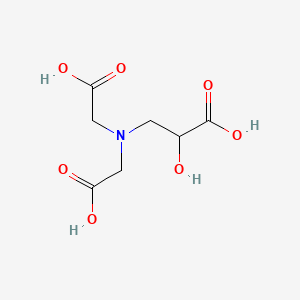 molecular formula C7H11NO7 B14295431 Propanoic acid, 3-[bis(carboxymethyl)amino]-2-hydroxy- CAS No. 119710-97-3