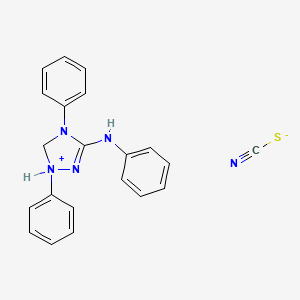 3-Anilino-1,4-diphenyl-4,5-dihydro-1H-1,2,4-triazol-1-ium thiocyanate