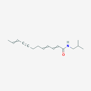 molecular formula C16H23NO B14295477 N-(2-Methylpropyl)dodeca-2,4,10-trien-8-ynamide CAS No. 113836-87-6