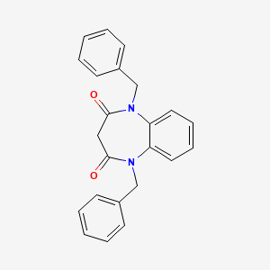 molecular formula C23H20N2O2 B14295483 1H-1,5-Benzodiazepine-2,4(3H,5H)-dione, 1,5-bis(phenylmethyl)- CAS No. 113021-79-7